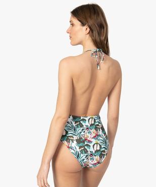 Maillot de bain femme une pièce à motifs fleuris vue3 - GEMO (PLAGE) - GEMO