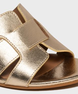 Mules à talon épais métallisées femme - Follow Me vue6 - FOLLOW ME - GEMO