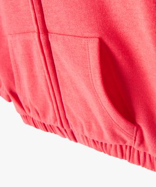 Sweat zippé à capuche intérieur molletonné bébé fille vue2 - GEMO 4G BEBE - GEMO