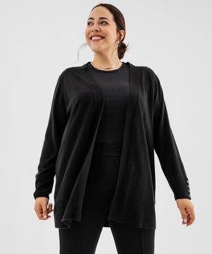 Gilet long porté ouvert femme grande taille vue10 - GEMO (G TAILLE) - GEMO