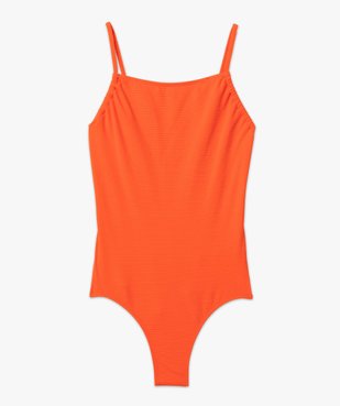 Maillot de bain femme une pièce en maille texturée vue4 - GEMO 4G FEMME - GEMO
