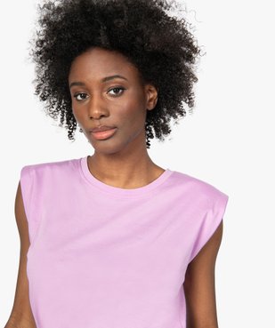Tee-shirt femme à épaulettes sans manches vue2 - GEMO(FEMME PAP) - GEMO