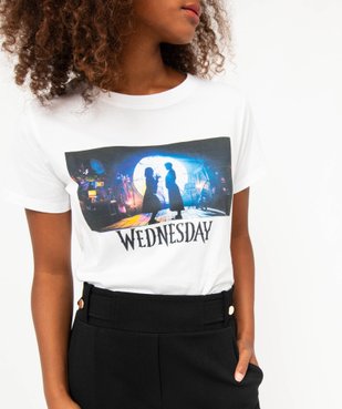 Tee-shirt à manches courtes avec motif femme - Wednesday vue5 - WEDNESDAY - GEMO