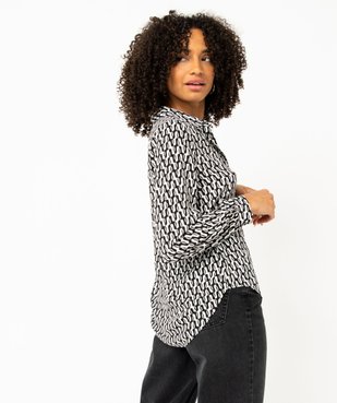 Chemise imprimée à manches longues femme vue3 - GEMO 4G FEMME - GEMO