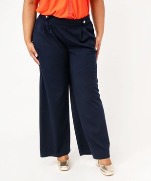 Pantalon large à pinces femme grande taille vue1 - GEMO (G TAILLE) - GEMO