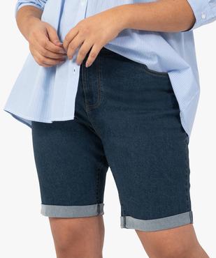 Bermuda femme grande taille en coton stretch Coupe ajustée vue2 - GEMO (G TAILLE) - GEMO