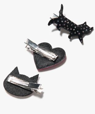 Pince à cheveux fille forme crocodile dessus velours (lot de 2) vue2 - GEMO - GEMO