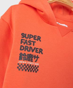 Sweat à capuche avec motif voiture de course bébé garçon vue2 - GEMO 4G BEBE - GEMO