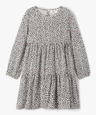 Robe à manches longues imprimée fille vue2 - GEMO (ENFANT) - GEMO