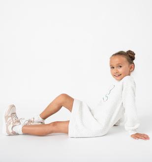 Robe sweat fille en maille texturée - LuluCastagnette vue1 - LULUCASTAGNETTE - GEMO