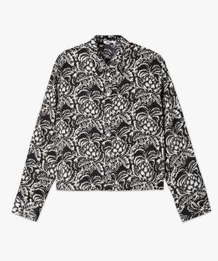 Chemise satinée coupe courte femme vue4 - GEMO(FEMME PAP) - GEMO