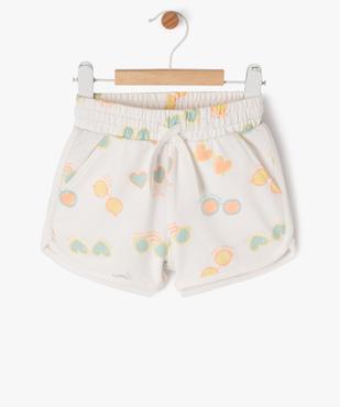Short en maille et taille élastique bébé fille vue1 - GEMO 4G BEBE - GEMO