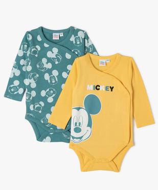 Bodies à manches longues fermeture croisée bébé garçon (lot de 2) - Disney vue1 - DISNEY BABY - GEMO