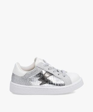 Baskets fille dessus pailleté et lacets brillants vue1 - GEMO (ENFANT) - GEMO