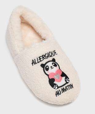 Chaussons slip-on en fourrure imitation femme vue5 - GEMO 4G FEMME - GEMO