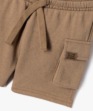 Short en maille coupe cargo bébé garçon vue2 - GEMO(BEBE DEBT) - GEMO