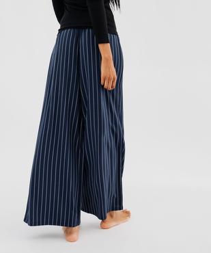 Bas de pyjama large imprimé en viscose femme vue3 - GEMO 4G FEMME - GEMO