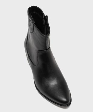 Boots santiags unies à zip femme - Follow Me vue6 - FOLLOW ME - GEMO