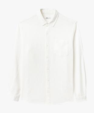 Chemise à manches longues en lin et coton homme vue4 - GEMO 4G HOMME - GEMO