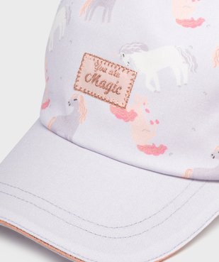 Casquette à motifs licornes fille vue3 - GEMO 4G FILLE - GEMO