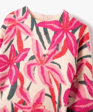 Pull fille en grosse maille imprimée vue2 - GEMO (ENFANT) - GEMO