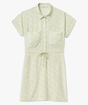 Robe courte à manches courtes fluide et fleurie femme vue4 - GEMO 4G FEMME - GEMO