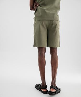 Bermuda en toile de coton avec poches plaquées homme vue3 - GEMO (HOMME) - GEMO