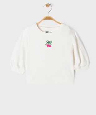 Sweat avec manches froncées et motif brodé bébé fille vue1 - GEMO 4G BEBE - GEMO
