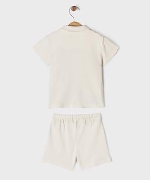 Ensemble 2 pièces bébé garçon short et chemise vue4 - GEMO(BEBE DEBT) - GEMO