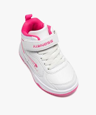 Baskets bébé fille montantes à scratch - Airness Vito vue5 - AIRNESS - GEMO
