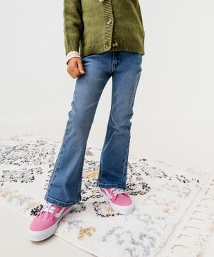 Jean flare avec taille ajustable fille vue1 - GEMO (ENFANT) - GEMO
