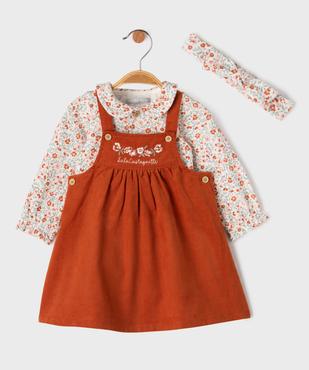 Ensemble 3 pièces bébé fille robe, body et bandeau - LuluCastagnette vue1 - LULUCASTAGNETTE - GEMO