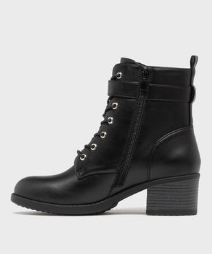 Bottines femme à talon carré et à lacets avec bride à boucle vue10 - VALENTINA BALDA - GEMO