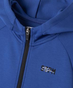 Sweat de sport zippé à capuche garçon vue3 - GEMO (ENFANT) - GEMO