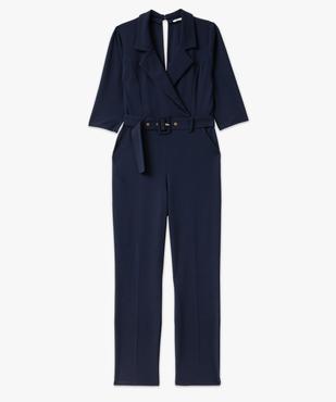 Combinaison pantalon avec col tailleur femme  vue4 - GEMO(FEMME PAP) - GEMO