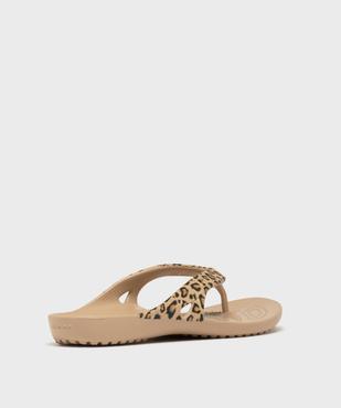 Tongs Flip à motif léopard femme - Crocs vue4 - CROCS - GEMO