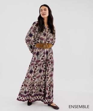 Ensemble blouse et jupe à motifs fleuris pour femme - GEMO