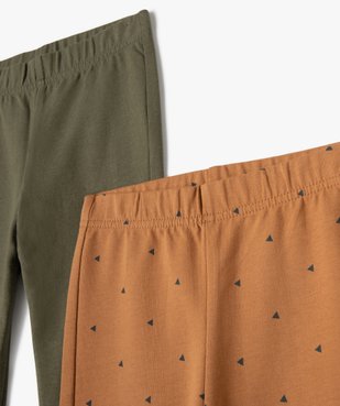 Legging en maille à taille élastiquée (lot de 2) bébé garçon  vue2 - GEMO(BEBE DEBT) - GEMO