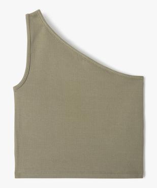 Débardeur fille asymétrique en maille côtelée vue1 - GEMO (JUNIOR) - GEMO