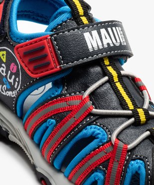 Sandales garçon multicolores à double scratch - Maui & Sons vue6 - MAUI ANS SONS - GEMO