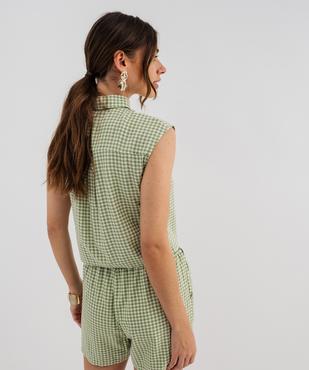 Chemise sans manches courte et ample en viscose fluide imprimée femme vue3 - GEMO 4G FEMME - GEMO