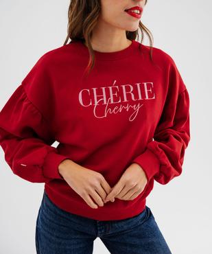 Sweat oversize avec manches froncées femme vue4 - GEMO(FEMME PAP) - GEMO