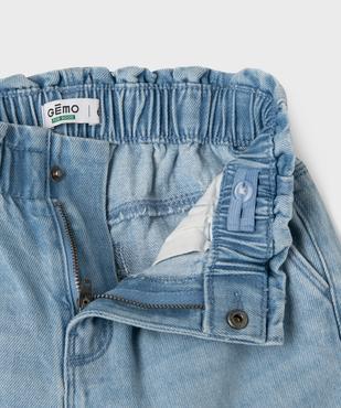 Short en jean large à revers fille vue2 - GEMO 4G FILLE - GEMO