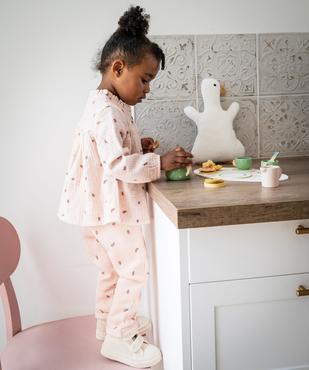 Pantalon en maille avec taille élastique et revers bébé fille vue1 - GEMO 4G BEBE - GEMO