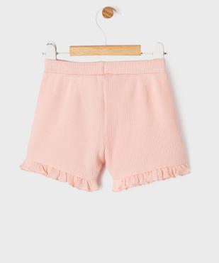 Short en maille gaufrée avec taille ajustable bébé fille vue4 - GEMO(BEBE DEBT) - GEMO