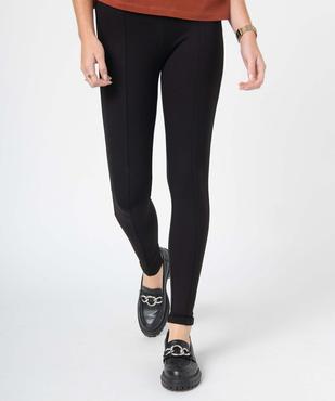 Leggings femme en maille Milano avec ceinture fantaisie vue1 - GEMO(FEMME PAP) - GEMO