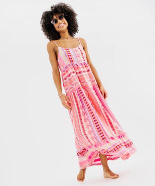 Robe longue et ample à fines bretelles femme vue3 - GEMO(FEMME PAP) - GEMO