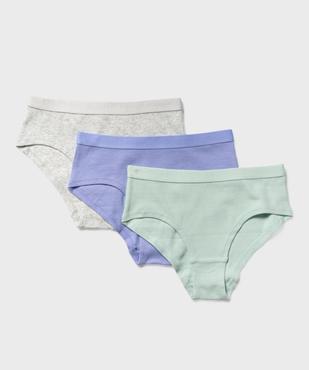 Shorty en maille côtelée avec ceinture fantaisie fille (lot de 3) vue1 - GEMO 4G FILLE - GEMO