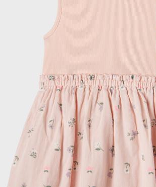 Robe en coton avec haut débardeur fille vue2 - GEMO 4G FILLE - GEMO