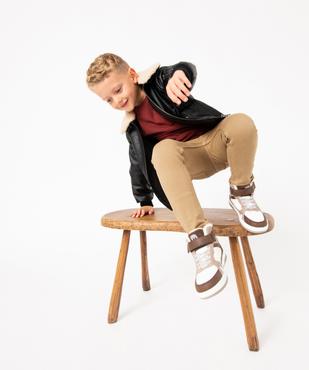 Pantalon uni extensible coupe Slim garçon vue5 - GEMO (ENFANT) - GEMO